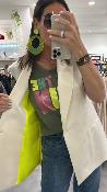 Blazer sans manches beige & jaune fluo LC23JLHGF IMPERIAL