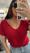 Tee shirt rouge rversible WJU020 NT