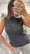 Pull sans manches gris anthracite SABLON GM