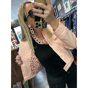 Veste vinyl rose Bella 