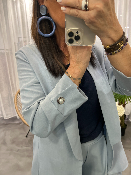 Veste blazer fluide bleu 50985209