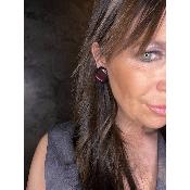 Boucles Oreilles rainbowl irisé rose
