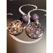 Boucles Oreilles Pauline violet