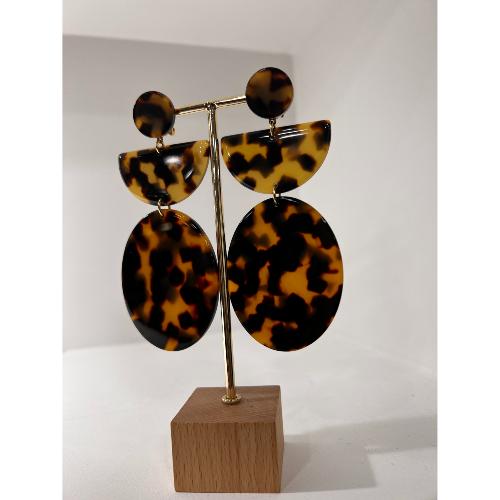 Boucles Oreilles Nina Acétate miel