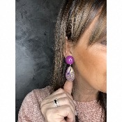 Boucles Oreilles  cuba violet
