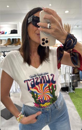 Tee shirt blanc VEGA MHJ
