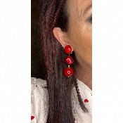 Boucles Oreilles rouge