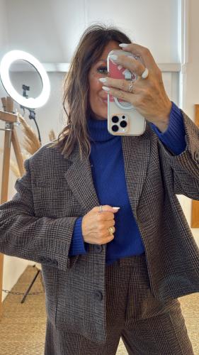 Veste Blazer à carreaux Marron JDETYBUA DIXIE 
