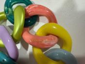 Bracelet maillons à enfiler multicouleurs