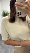 Pull col montant beige M3025857 IMPERIAL