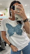 T-shirt papillon blanc 50956119 MM