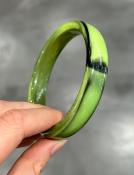 Bracelet jonc vert noir