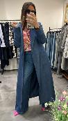 Veste trench long demin bleu KXCP0041 KKS