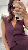 Veste gilet barman bordeaux LB68KIC IMPERIAL