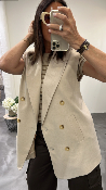 Veste blazer sans manches beige LAFOJGH DIXIE