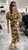 Robe longue pistache marron WWU057 NT