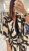 Veste Blazer fluide beige et noir 52036259 MM