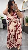 Robe longue bicolore  M2402A MR