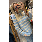 Pull à rayures bleu Cilla