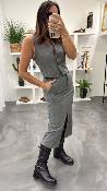 Jupe mi-longue grise ligne tennis JULAN LPE