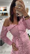 Robe asymétrique rose 053-211032 BSB