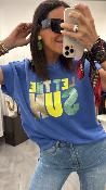 Sweat fin bleu MILA MHJ