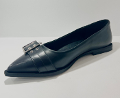 Ballerines à bride cuir noir MI7345
