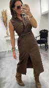 Robe longue marron 23131259