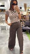 Pantalon cargo chocolat KSPA7629 KKS