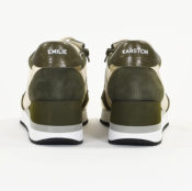 Baskets cuir DAPHNE kaki 