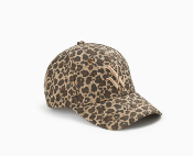Casquette léopard à monogramme brodé CA001 