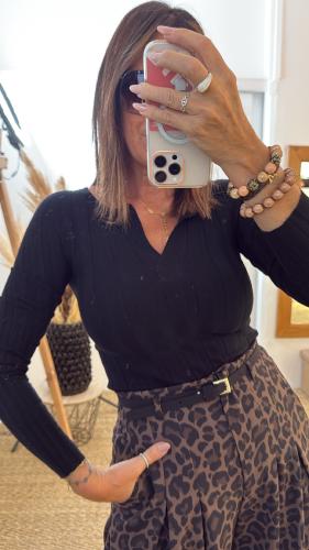 Pull cintré noir 52362149 MM