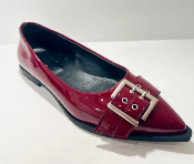 Ballerines à bride cuir bordeaux MI7345