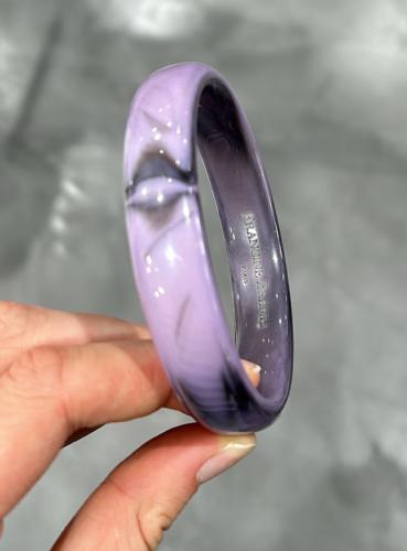Bracelet jonc violet gris