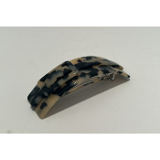 Barrette à cheveux en acétate de cellulose beige et noir