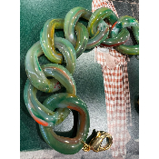 Bracelet maillons vert jade Bali