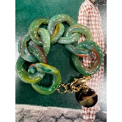 Bracelet maillons vert jade Bali