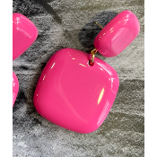 Boucles Oreilles percées fushia Rio