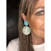 Boucles Oreilles bleu 