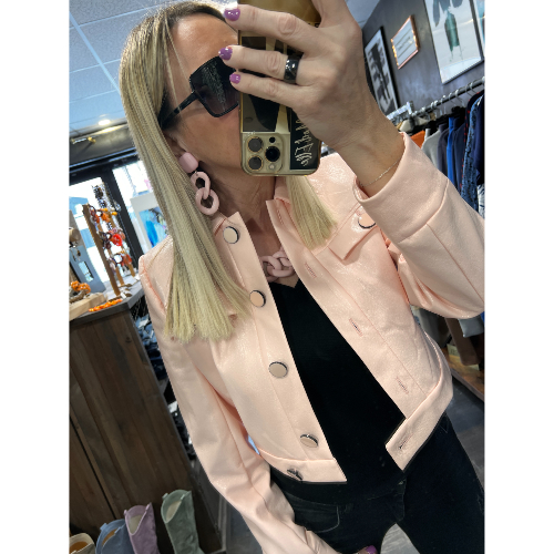 Veste vinyl rose Bella 
