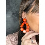 Boucles Oreilles Bastilles orange