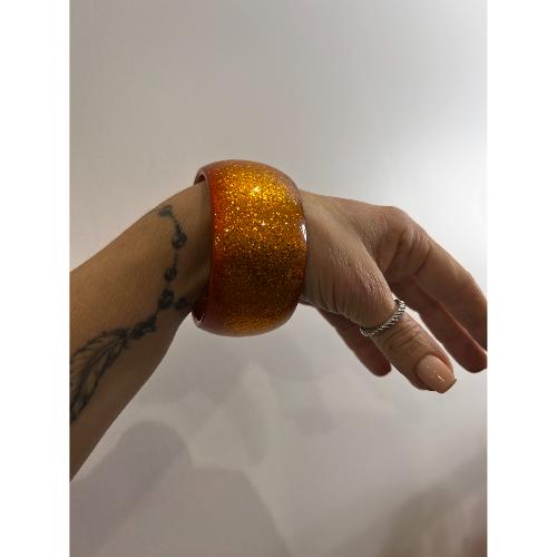 Bracelet orange pailleté