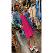 Robe courte fushia Julia