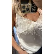 Top plumes blanc Isa