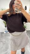 Jupe plisse courte imprime M7139N MR