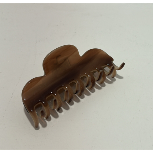 Pince à cheveux en acétate de cellulose marron