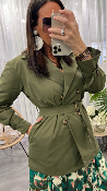Veste trench mi-long kaki 50984245 MM 