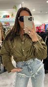 Chemise oversize ajoure kaki 51078219 MM