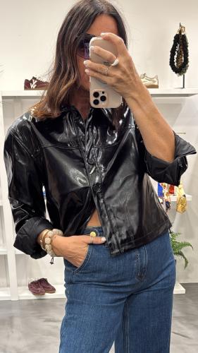Veste vinyl noir PHILIPPA EK
