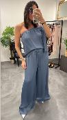 Pantalon fluide bleu M8370P MR